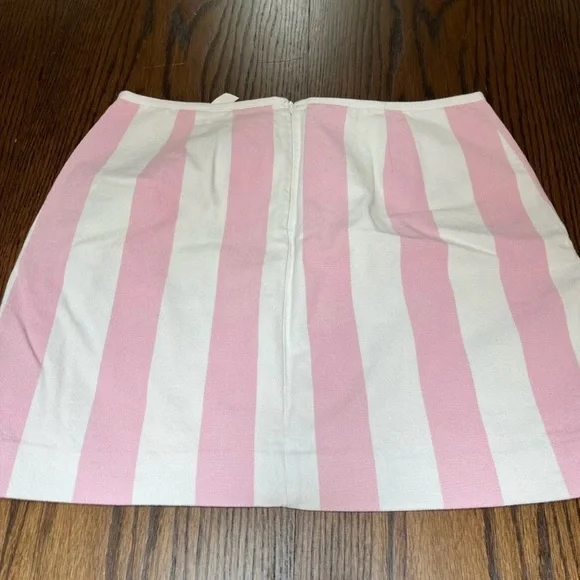 Madewell SET 🩷 Central Tunic In Cara Pink Stripe Button Down Top AND Skirt - Picture 11 of 12